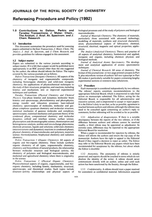 Refereeing procedure and policy (1992)