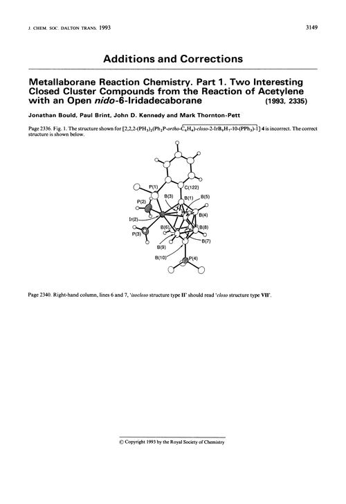 Additions and corrections