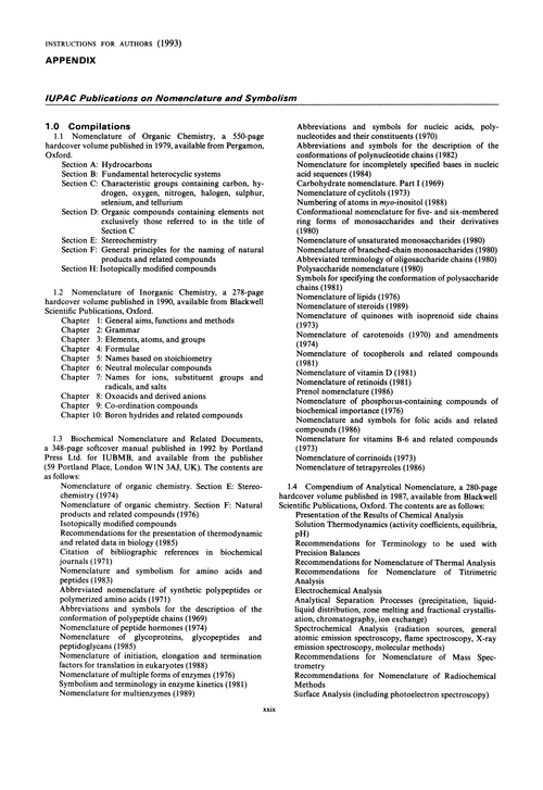 IUPAC publications on nomenclature and symbolism