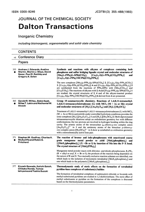 Contents pages