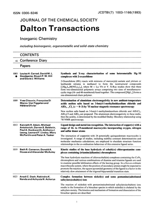 Contents pages