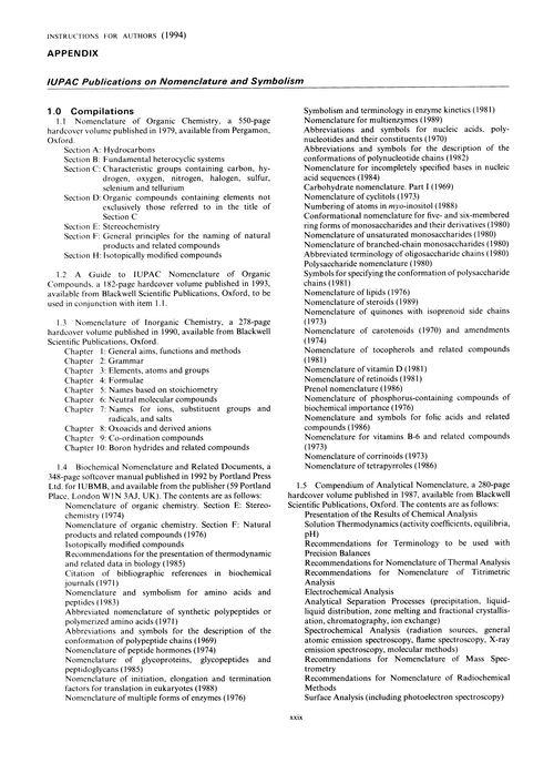 IUPAC publications on nomenclature and symbolism