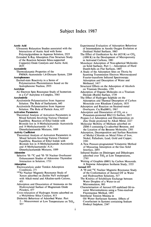 Index pages