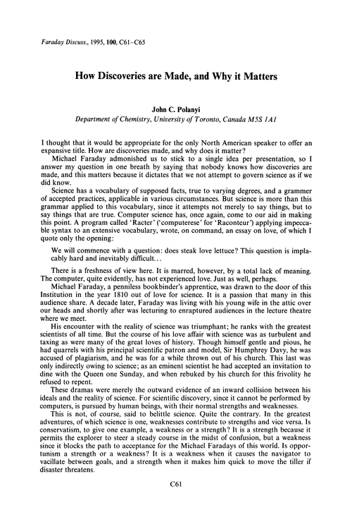 How discoveries are made, and why it matters