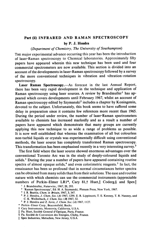 Chapter 8. Rotational, vibrational, and electronic spectroscopy. Part (ii) Infrared and Raman spectroscopy