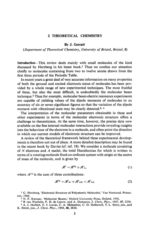 Chapter 2. Theoretical chemistry
