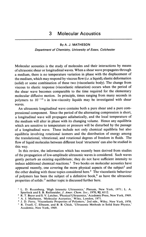 Chapter 3. Molecular acoustics