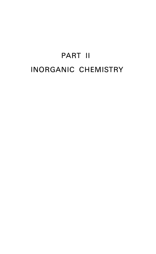 Inorganic chemistry. Chapter 7. Introduction