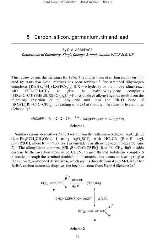 Chapter 5. Carbon, silicon, germanium, tin and lead