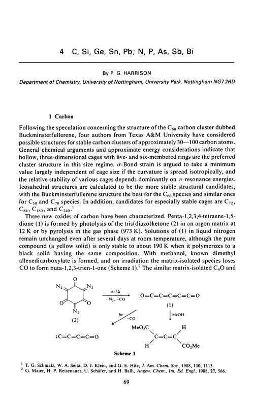 Chapter 4 C Si Ge Sn Pb N P As Sb Bi Annual Reports Section A Inorganic Chemistry Rsc Publishing