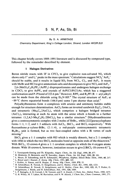 Chapter 5. N, P, As, Sb, Bi