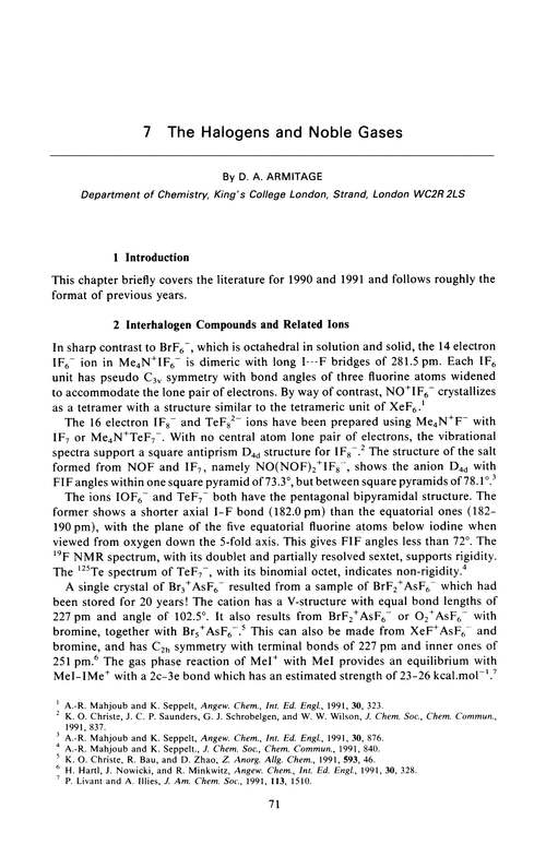 Chapter 7. The halogens and noble gases