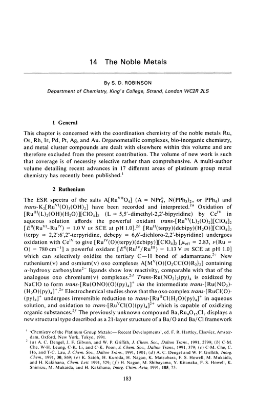 Chapter 14. The noble metals