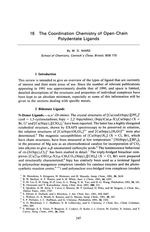 Chapter 16. The coordination chemistry of open-chain polydentate ligands
