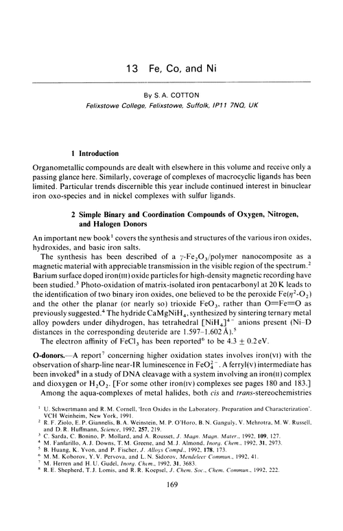 Chapter 13. Fe, Co, and Ni