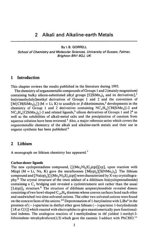 Chapter 2. Alkali and alkaline-earth metals