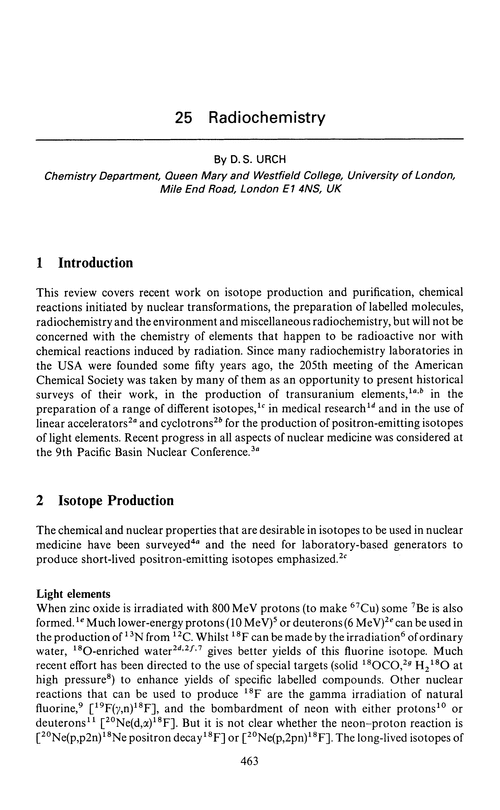 Chapter 25. Radiochemistry