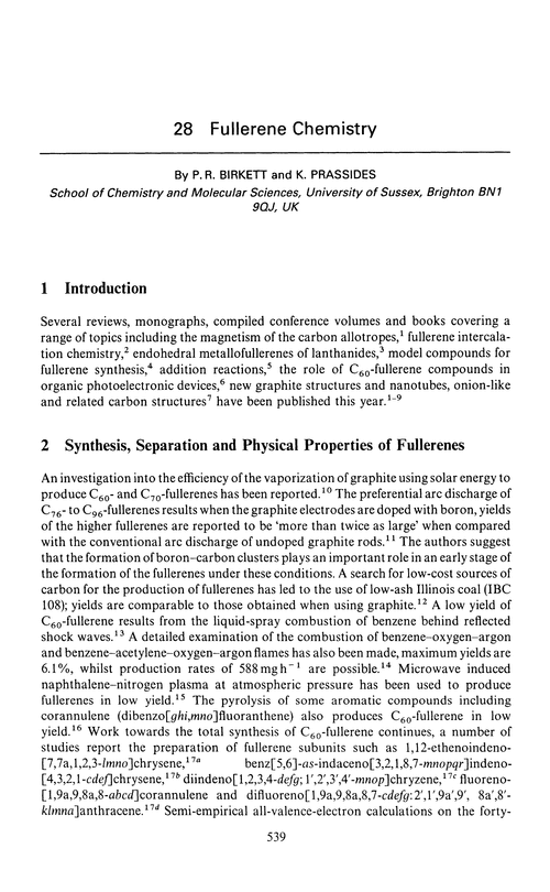 Chapter 28. Fullerene chemistry