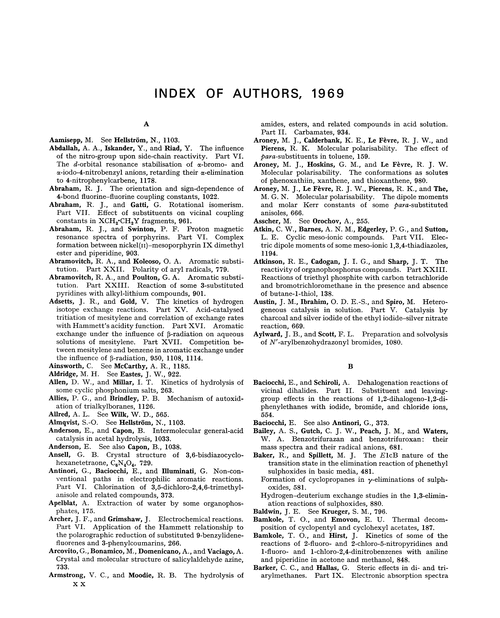 Index of authors, 1969