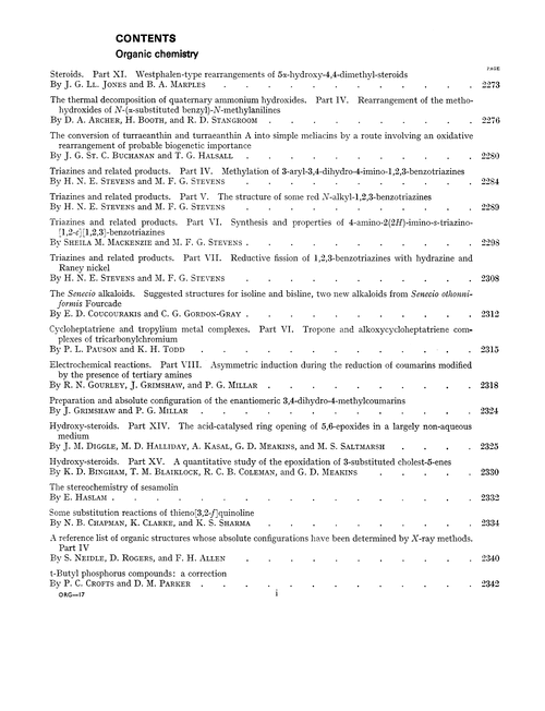 Contents pages