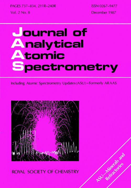 Front cover Journal of Analytical Atomic Spectrometry (RSC Publishing)