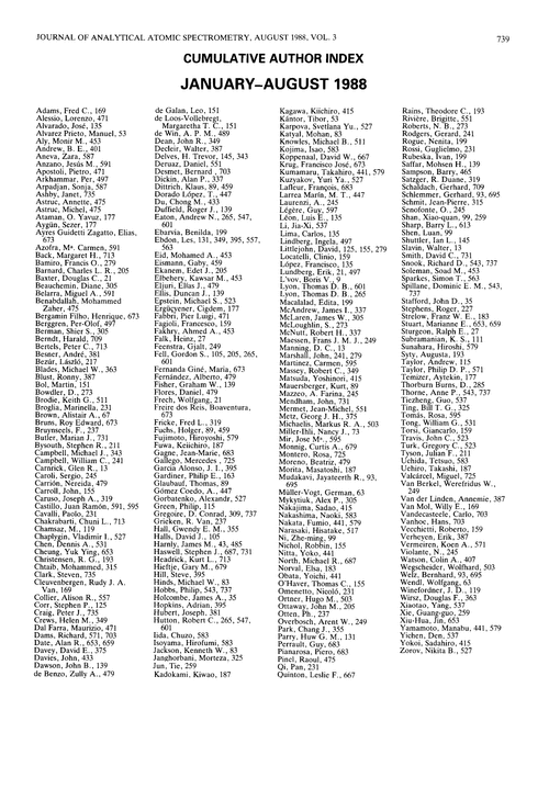 Cumulative author index
