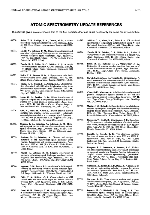 Atomic Spectrometry Update References