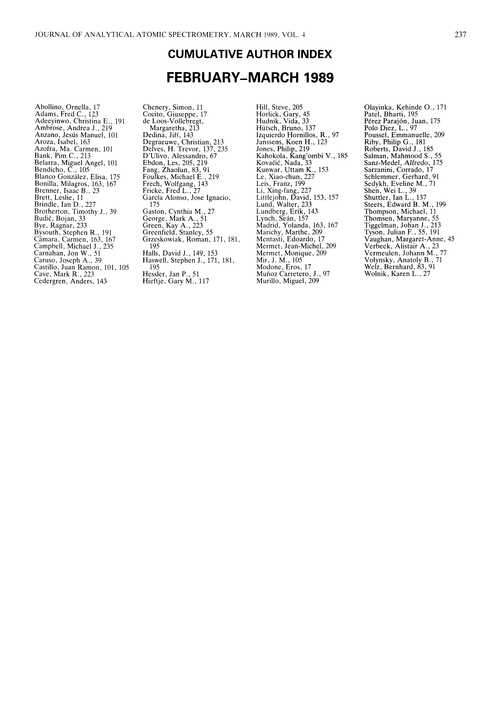 Cumulative author index