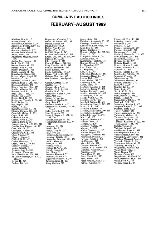 Cumulative author index