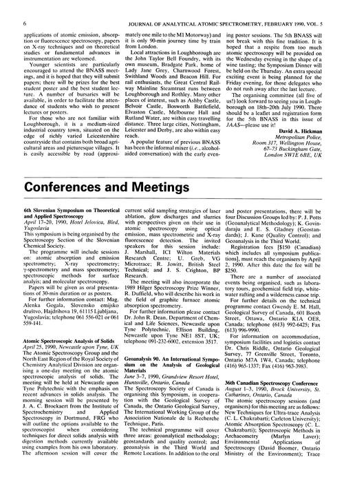 Conferences and meetings