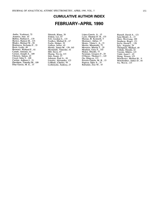 Cumulative author index
