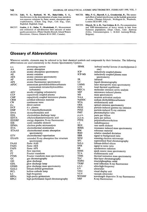 Glossary of abbreviations