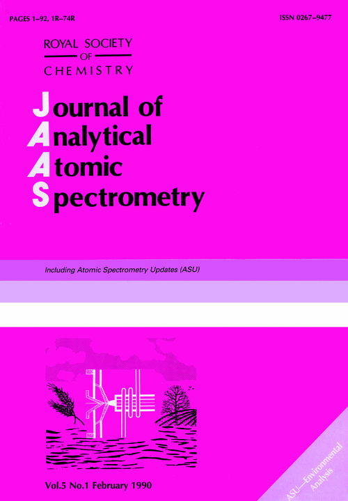 Front cover Journal of Analytical Atomic Spectrometry (RSC Publishing)