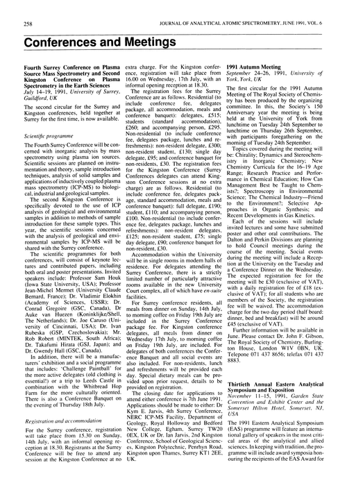 Conferences and meetings