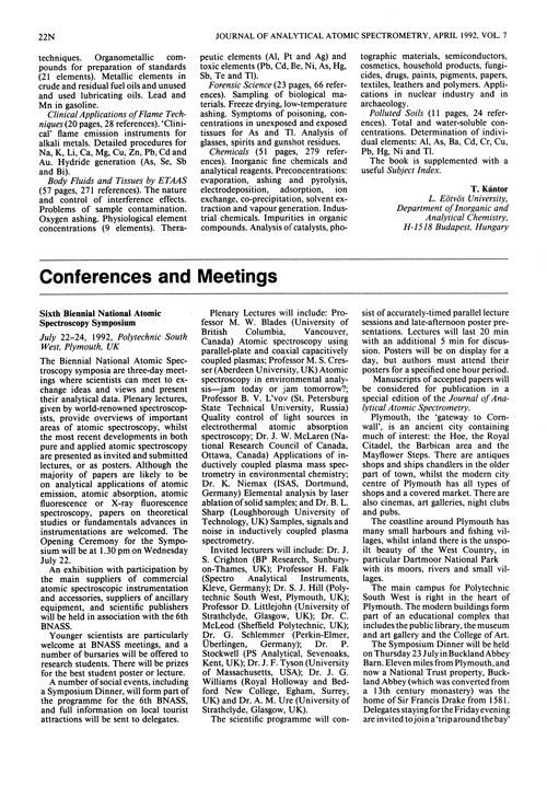 Conferences and meetings