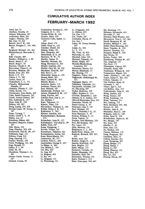 Cumulative author index