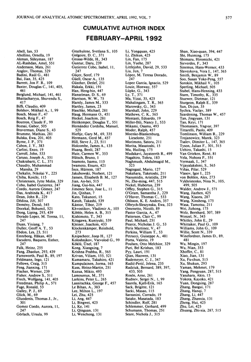 Cumulative author index