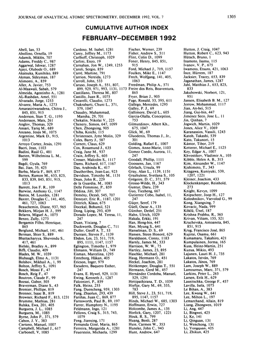 Cumulative author index