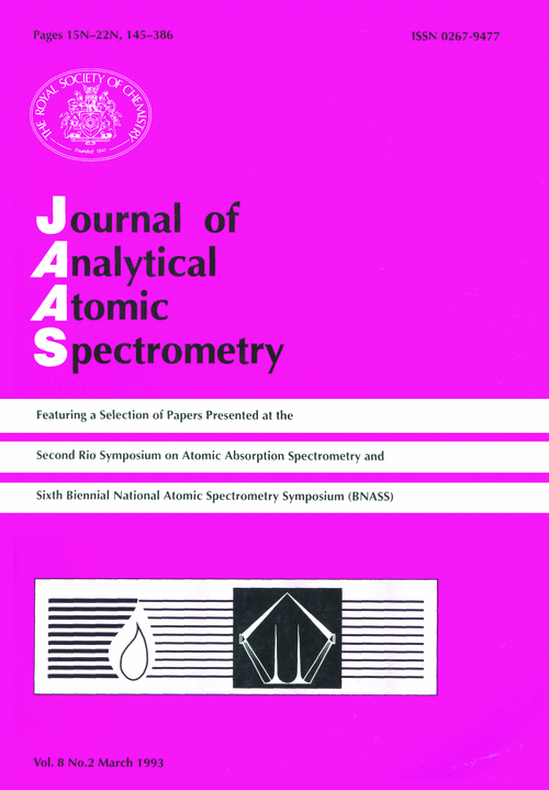 Front cover Journal of Analytical Atomic Spectrometry (RSC Publishing)