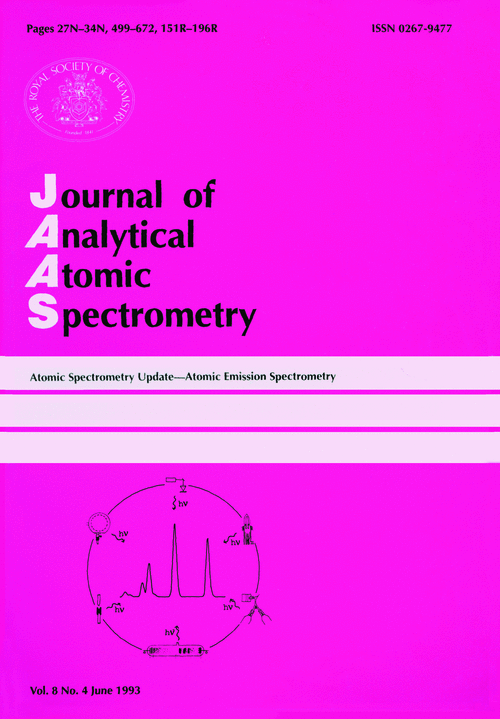 Front cover Journal of Analytical Atomic Spectrometry (RSC Publishing)