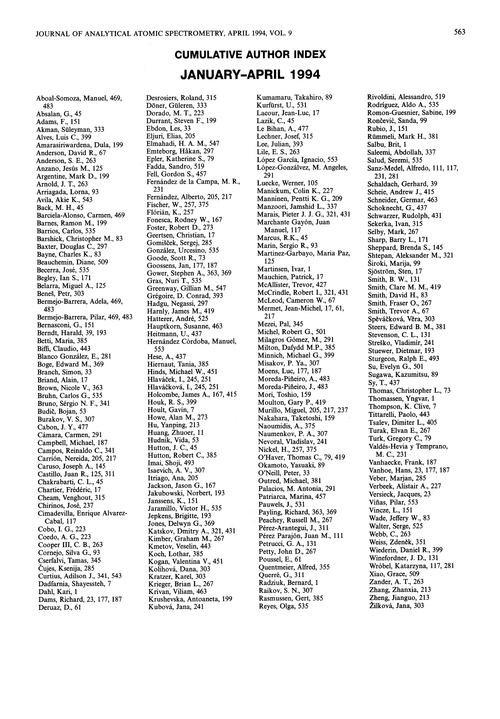 Cumulative author index