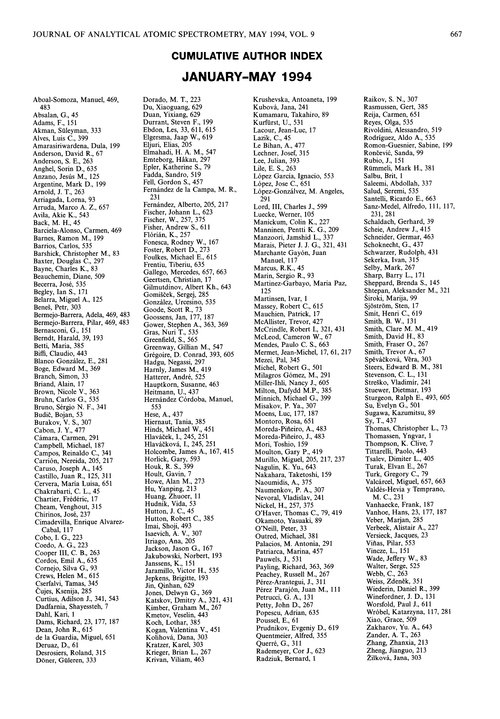 Cumulative author index