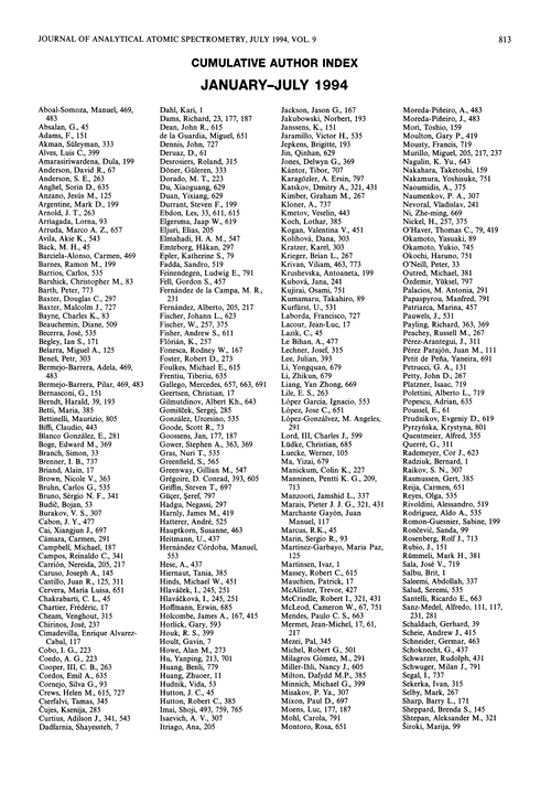 Cumulative author index