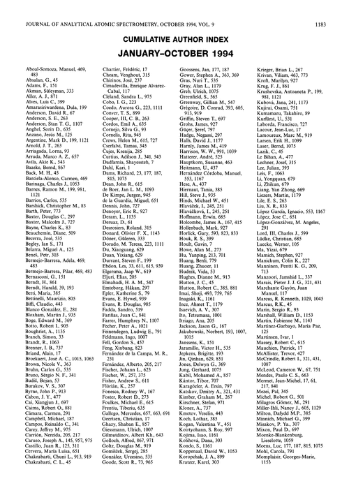 Cumulative author index