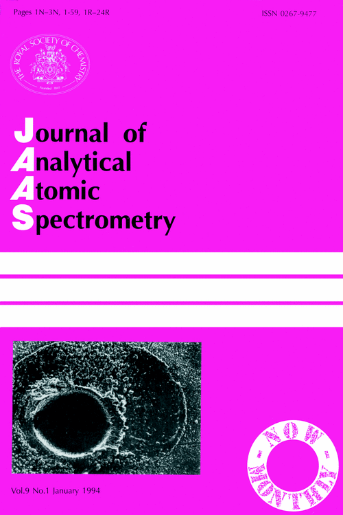 Front cover Journal of Analytical Atomic Spectrometry (RSC Publishing)