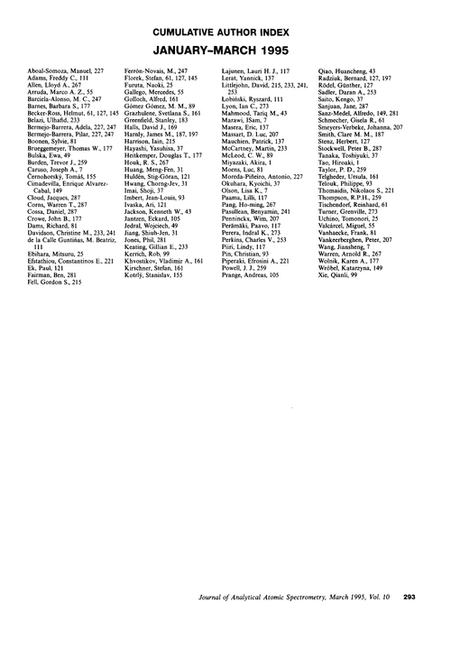 Cumulative author index