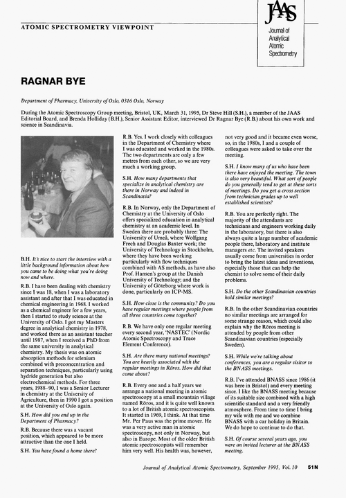 Atomic spectrometry viewpoint