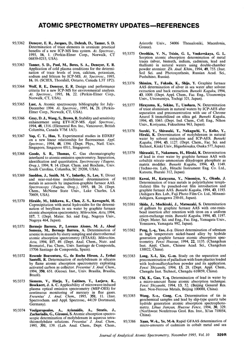Atomic Spectrometry Updates—References
