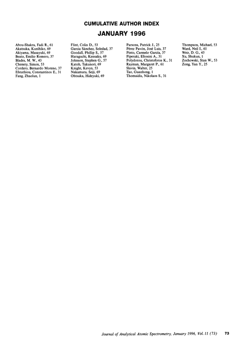 Cumulative author index