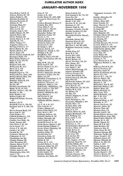 Cumulative author index
